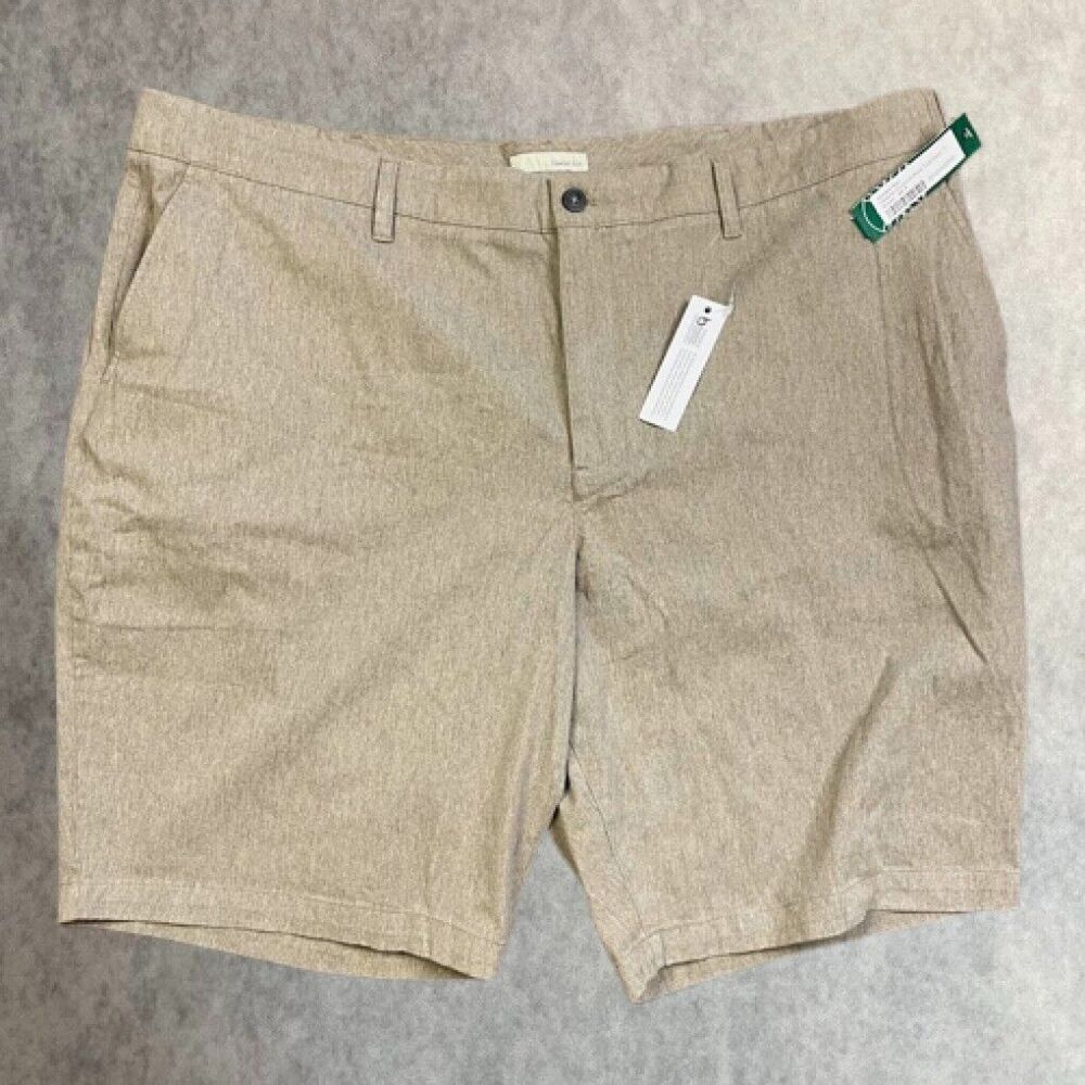 Hawker Rye Big Man Shorts Mens Size 42 Brown Heather Twill Stretch Shorts NEW!